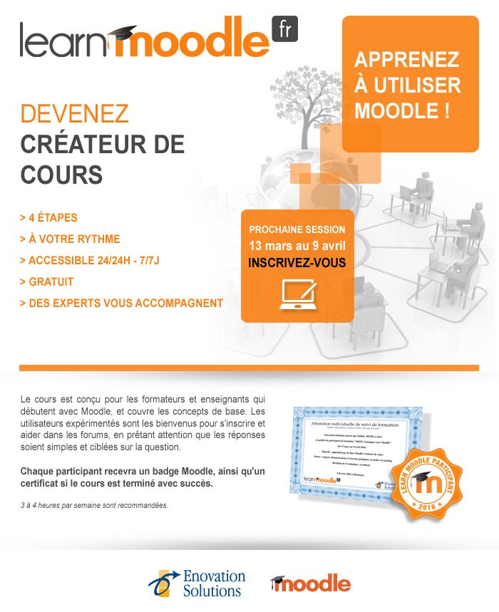 MOOC Enseigner avec Moodle – Apprendre et communiquer