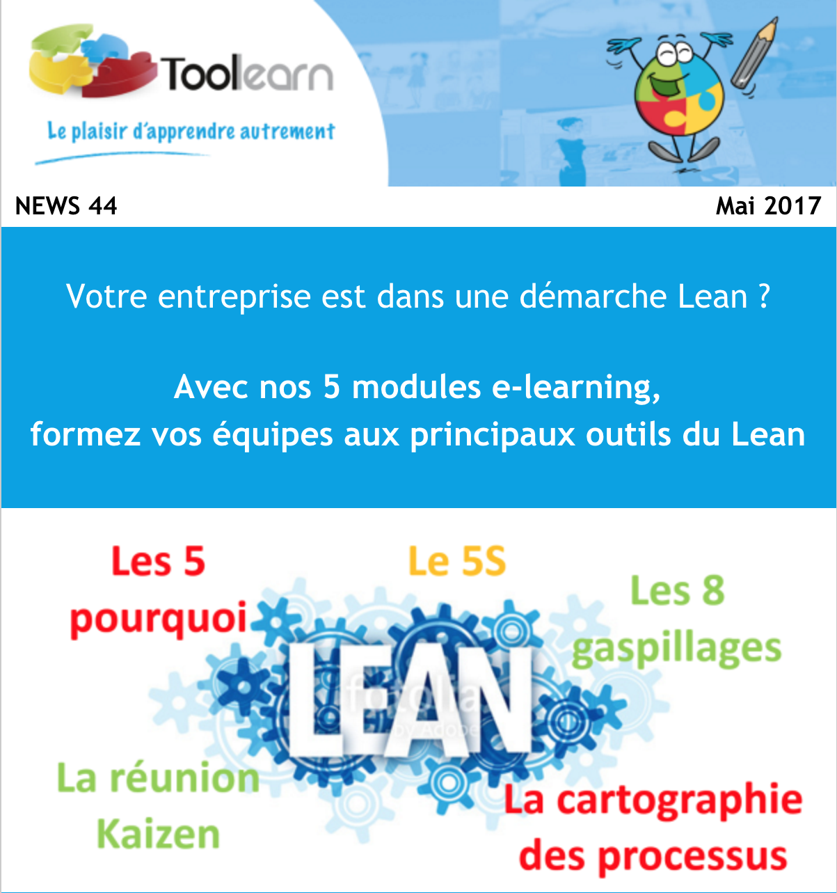INITIEZ VOS COLLABORATEURS AUX OUTILS DU LEAN MANAGEMENT