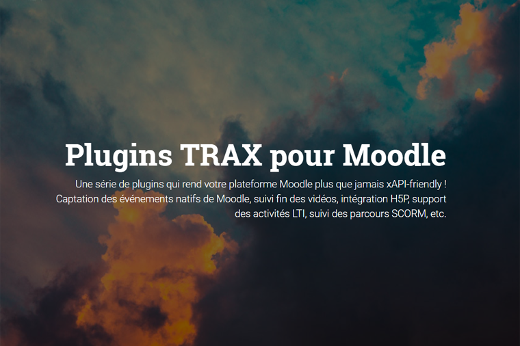 Plugins TRAX pour Moodle — Sébastien FRAYSSE