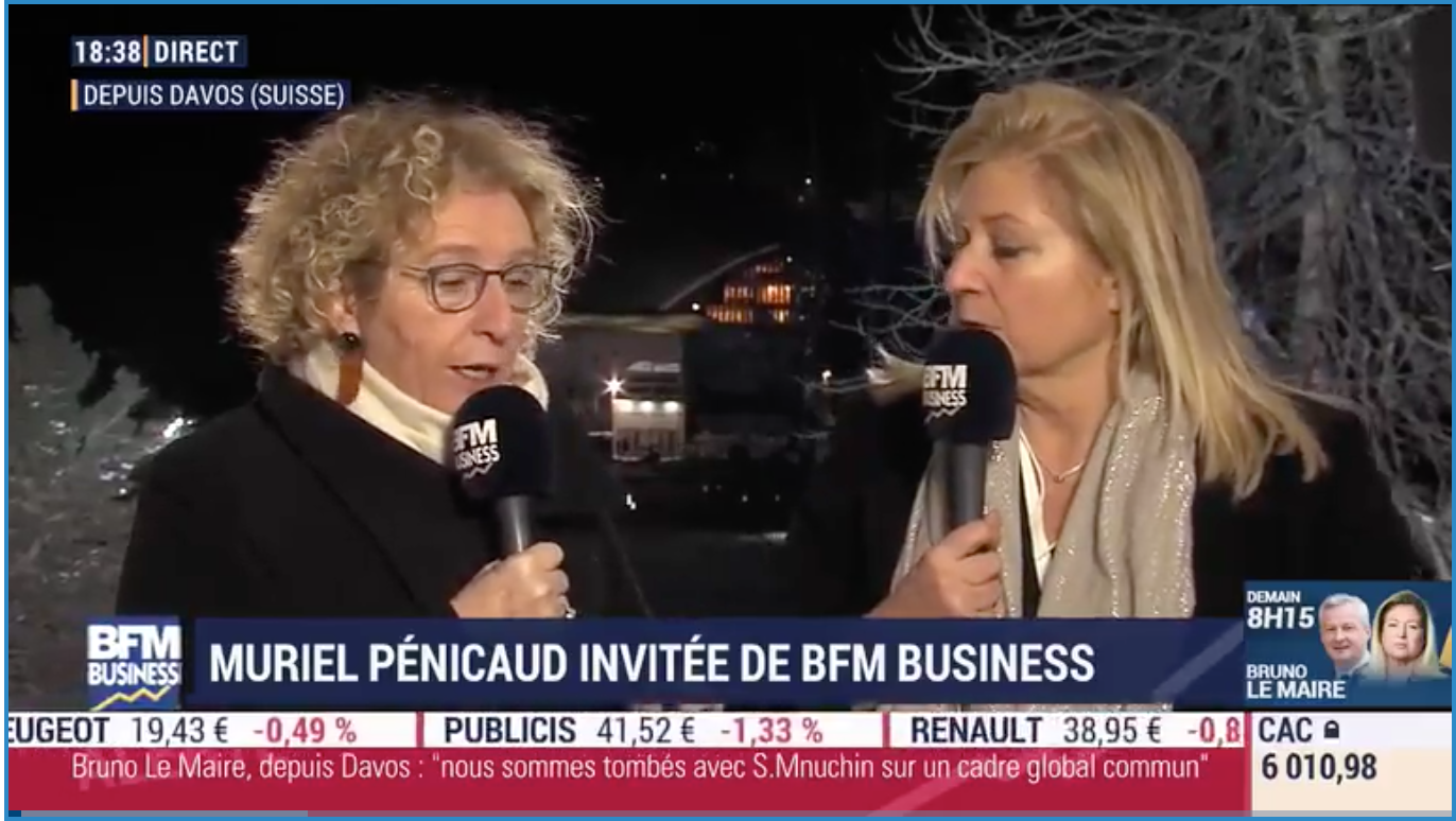 La formation devient un thème central à Davos, souligne Muriel Pénicaud — BFM tv