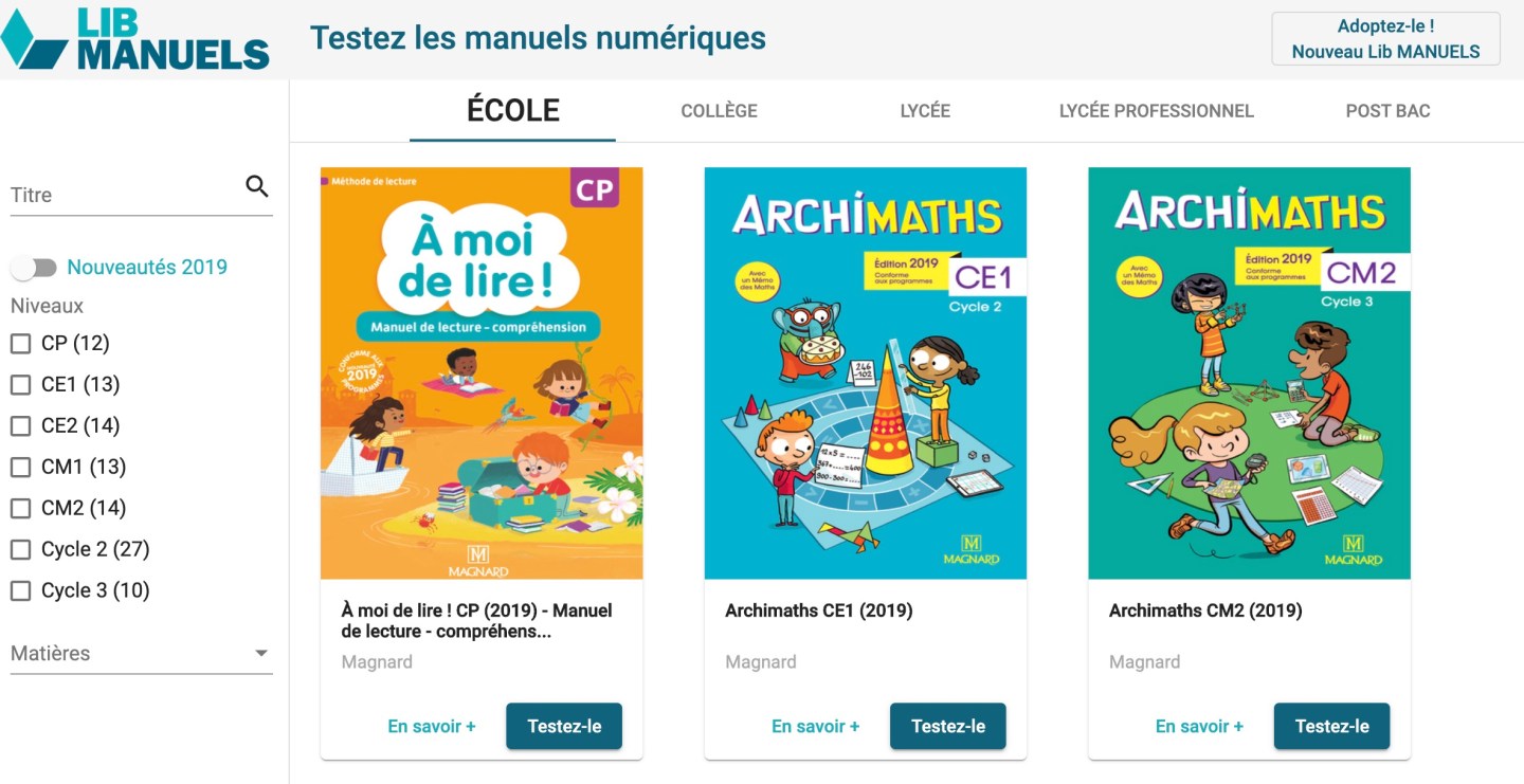 Tous les manuels scolaires disponibles gratuitement en ligne pendant la fermeture des écoles — Les outils Tice