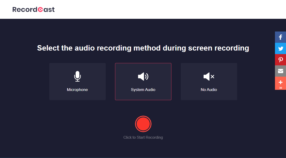 Recordcast : une autre solution pour filmer son écran avec son navigateur — Ticeman