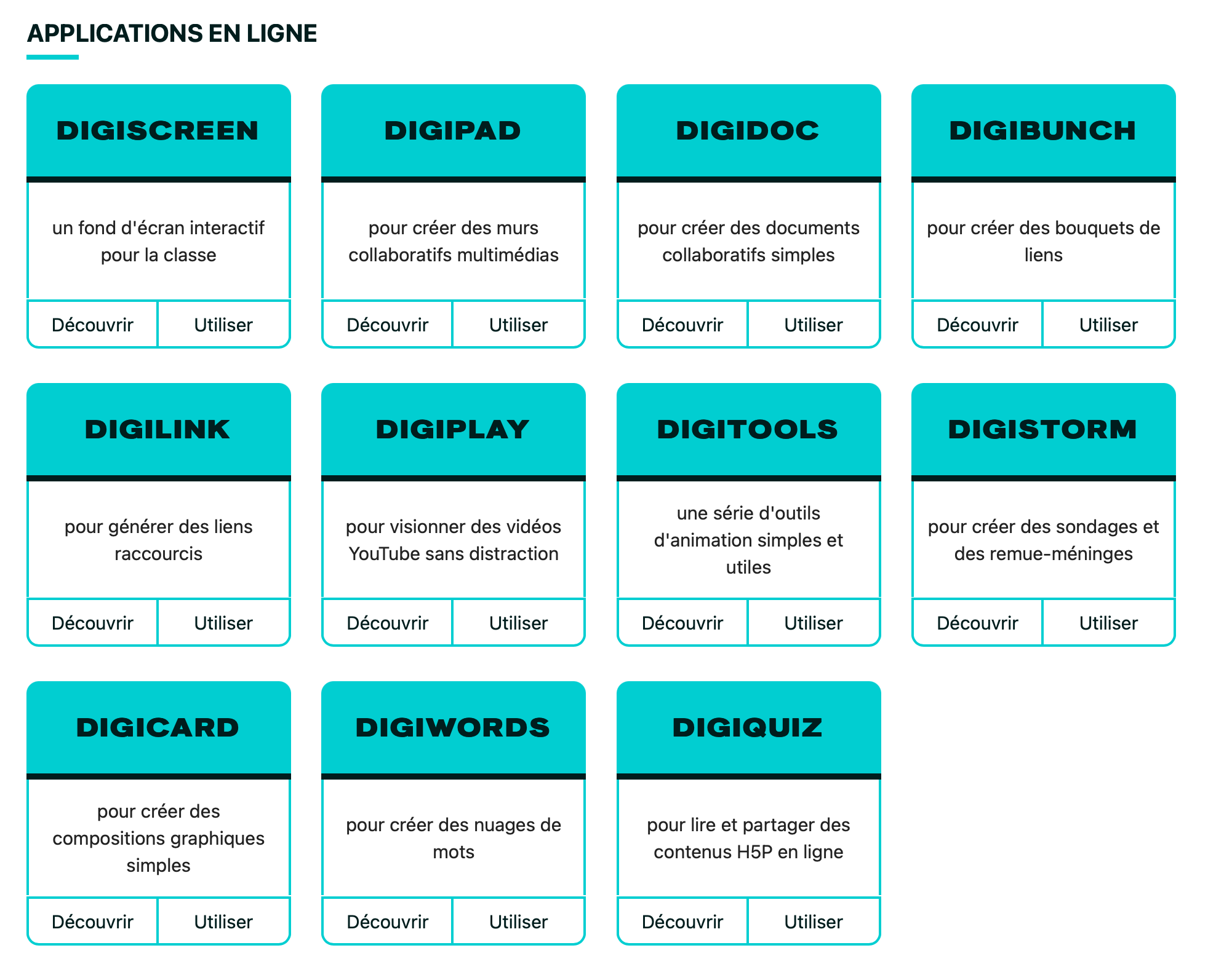 DES OUTILS POUR LES ENSEIGNANTS — LaDigitale