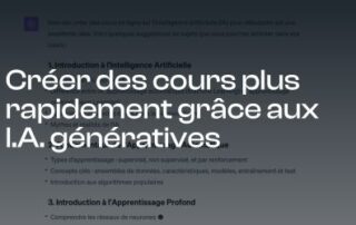 Illustration de l'article : Créer des cours plus rapidement grâce aux IA - Cours en vidéo