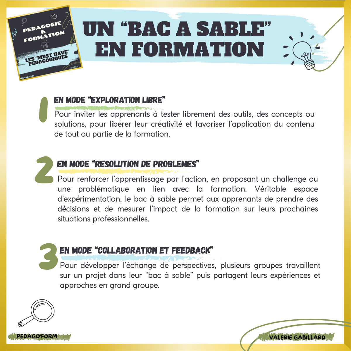 MUST-HAVE : un bac a sable en formation