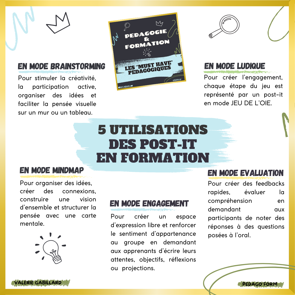 5 utilisations des post it en formation