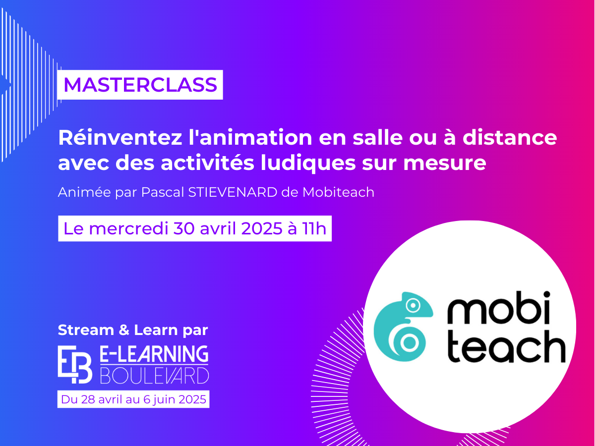 Masterclass : Réinventez l’animation en salle ou à distance avec des activités ludiques sur mesure – by Mobiteach