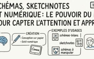 Illustration de l'article : Schémas, sketchnotes et numérique : capter l'attention et apprendre