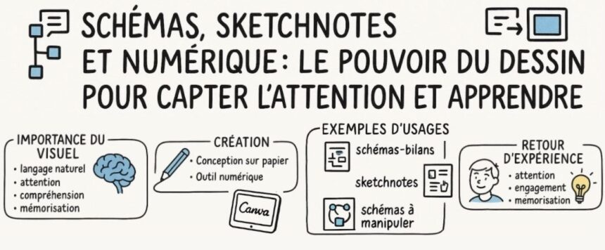 Schémas, sketchnotes et numérique : capter l’attention et apprendre