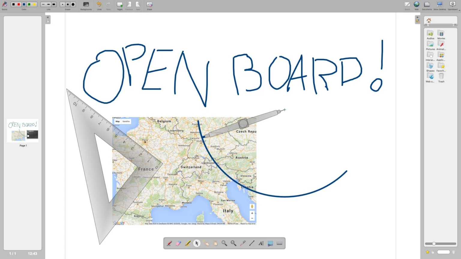 OpenBoard. L’alternative gratuite et Open Source du tableau numérique