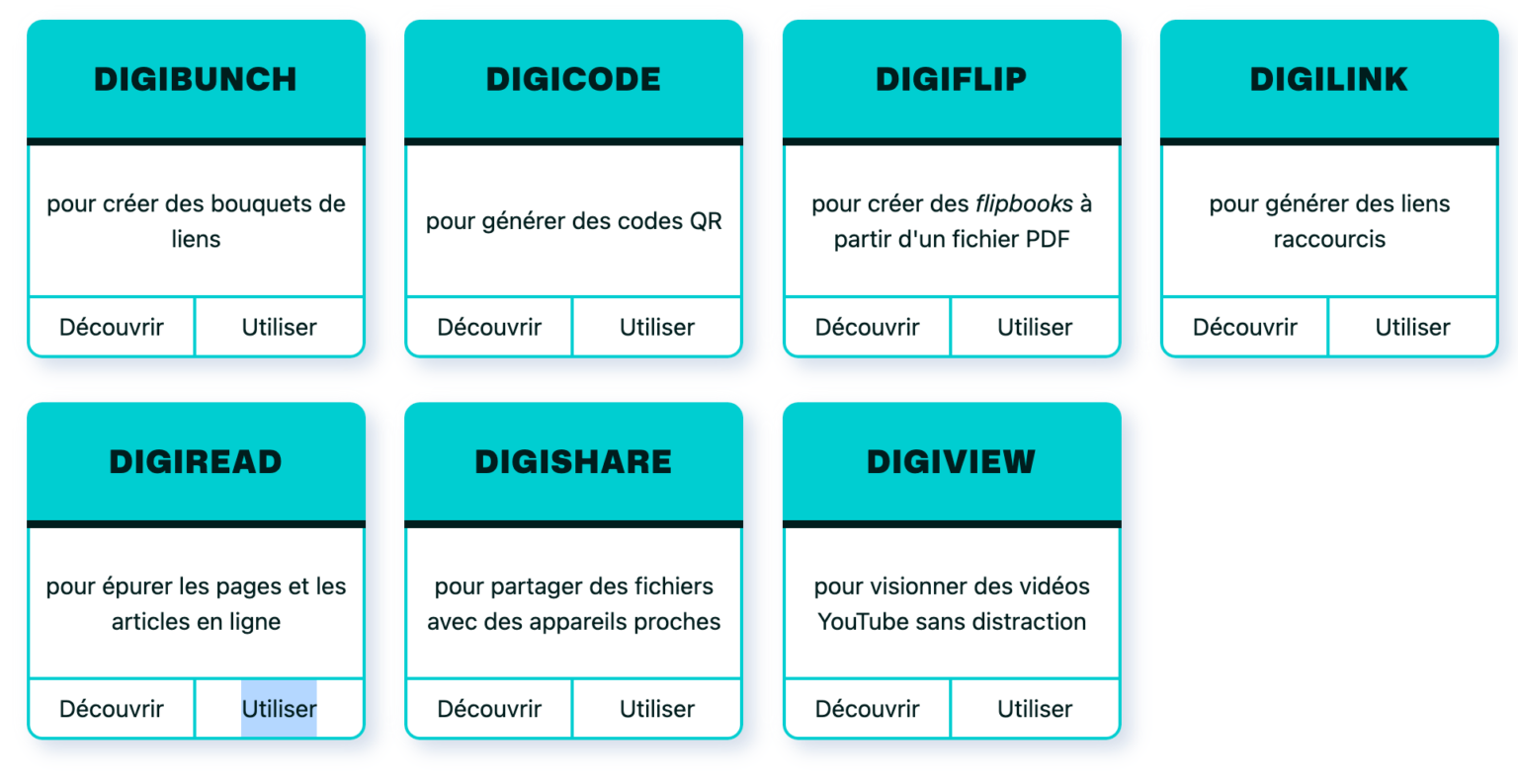 7 Outils libres et gratuits de La Digitale pour partager des contenus avec vos élèves (Sans publicité ni collecte de données)