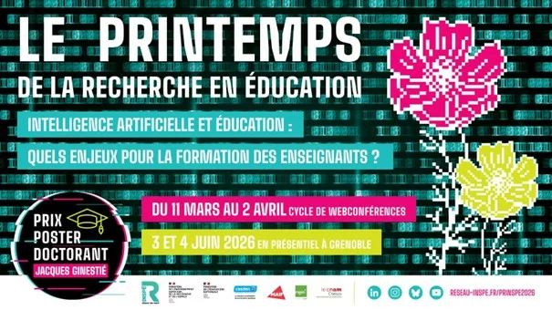Réseau des INSPE : 12 webinaires sur IA et éducation à partir du 11 mars