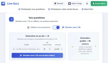 Live Quiz : l&rsquo;outil de quiz interactif gratuit et souverain pour animer vos cours