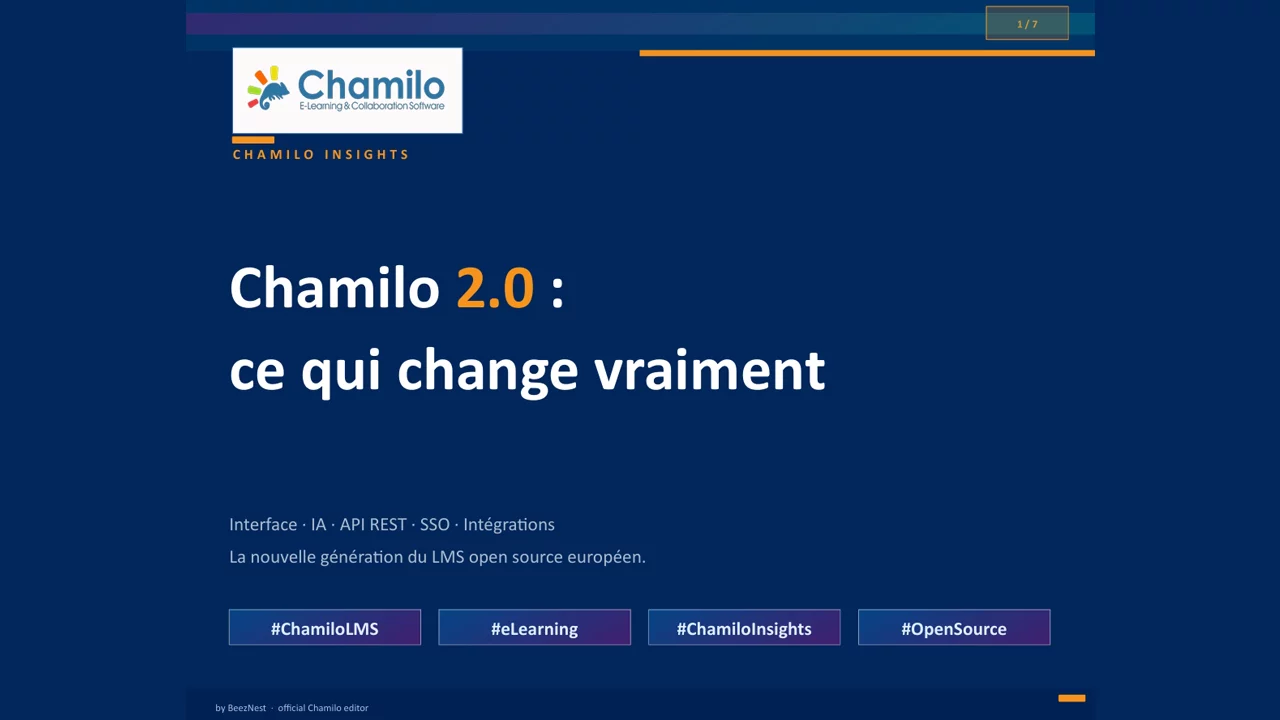 Chamilo Insights #1 : Chamilo 2.0, ce qui change vraiment pour les professionnels de la formation