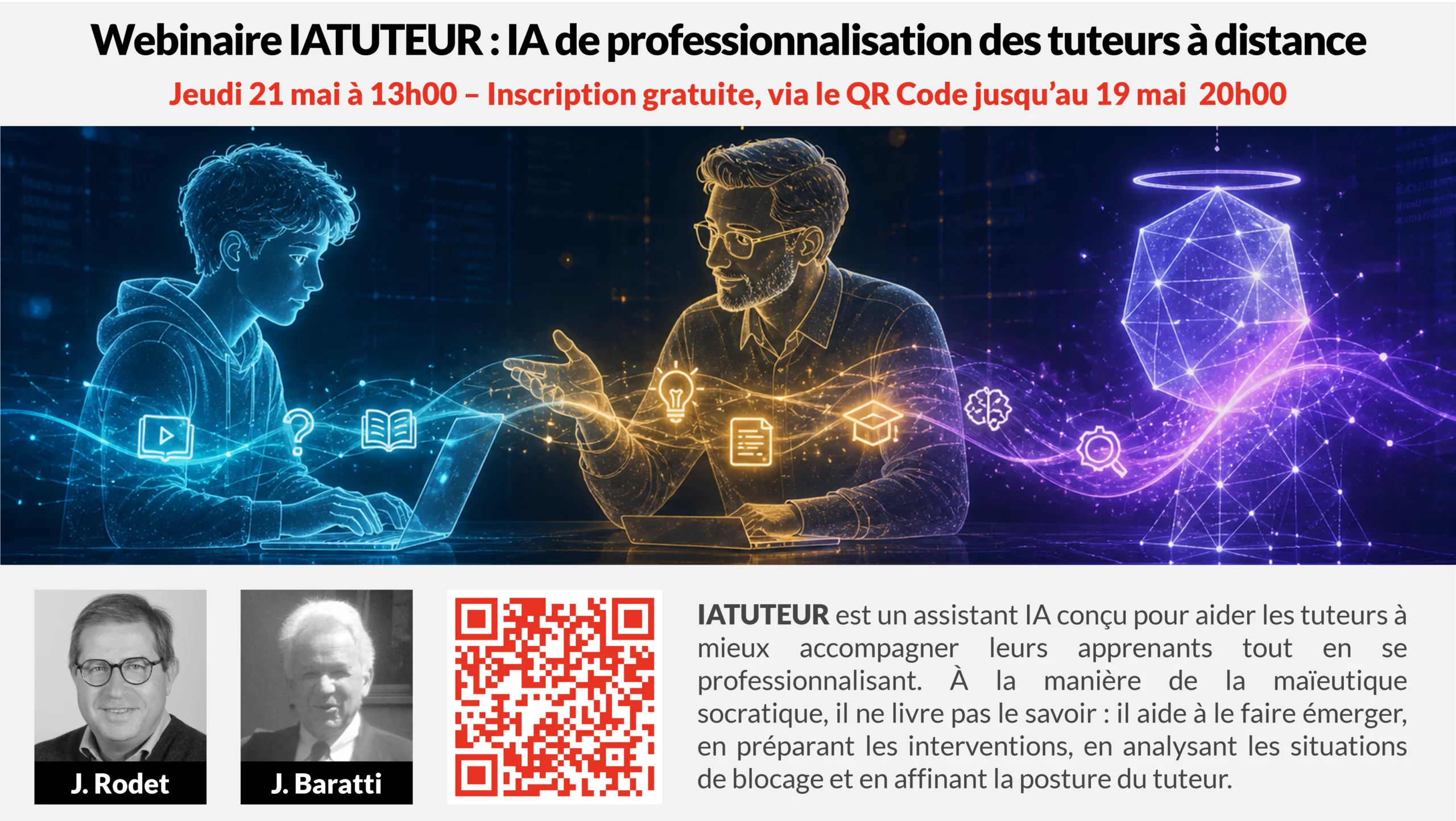 Webinaire : IATUTEUR : IA de professionnalisation des tuteurs à distance