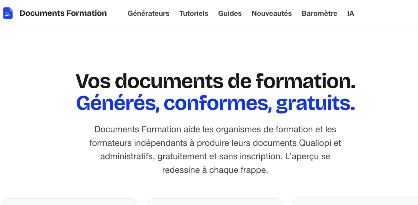 Documents Formation : des documents Qualiopi gratuits et sans inscription pour les formateurs et organismes de formation